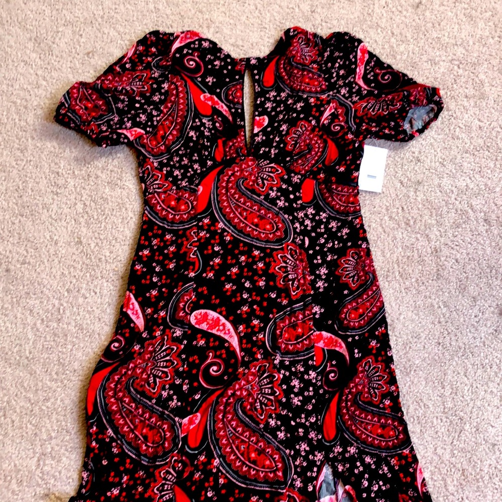 JustFab Paisley Slit Dress